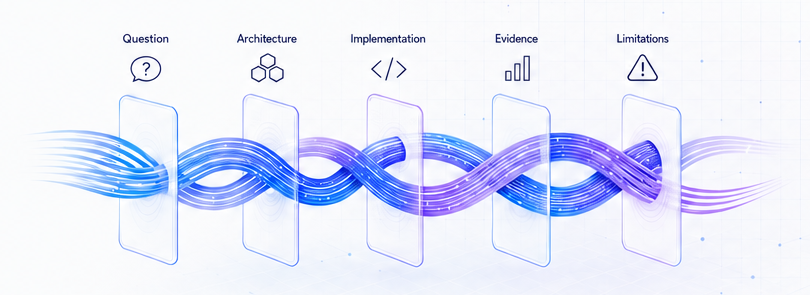 Research lifecycle from question through limitations